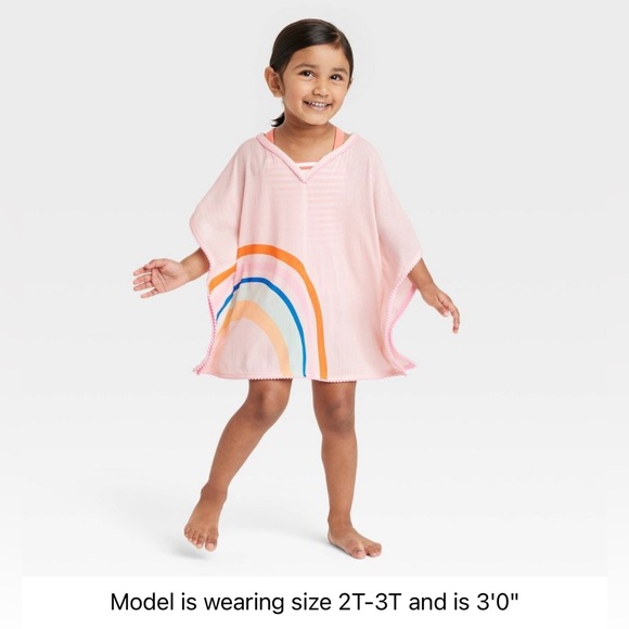 NWT Toddler Girls' Rainbow Cover Up Dress - Cat &
Jack™m Rainbow 12-18M - Picture 1 of 10